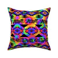 Native American Symbols Aztec Neon 