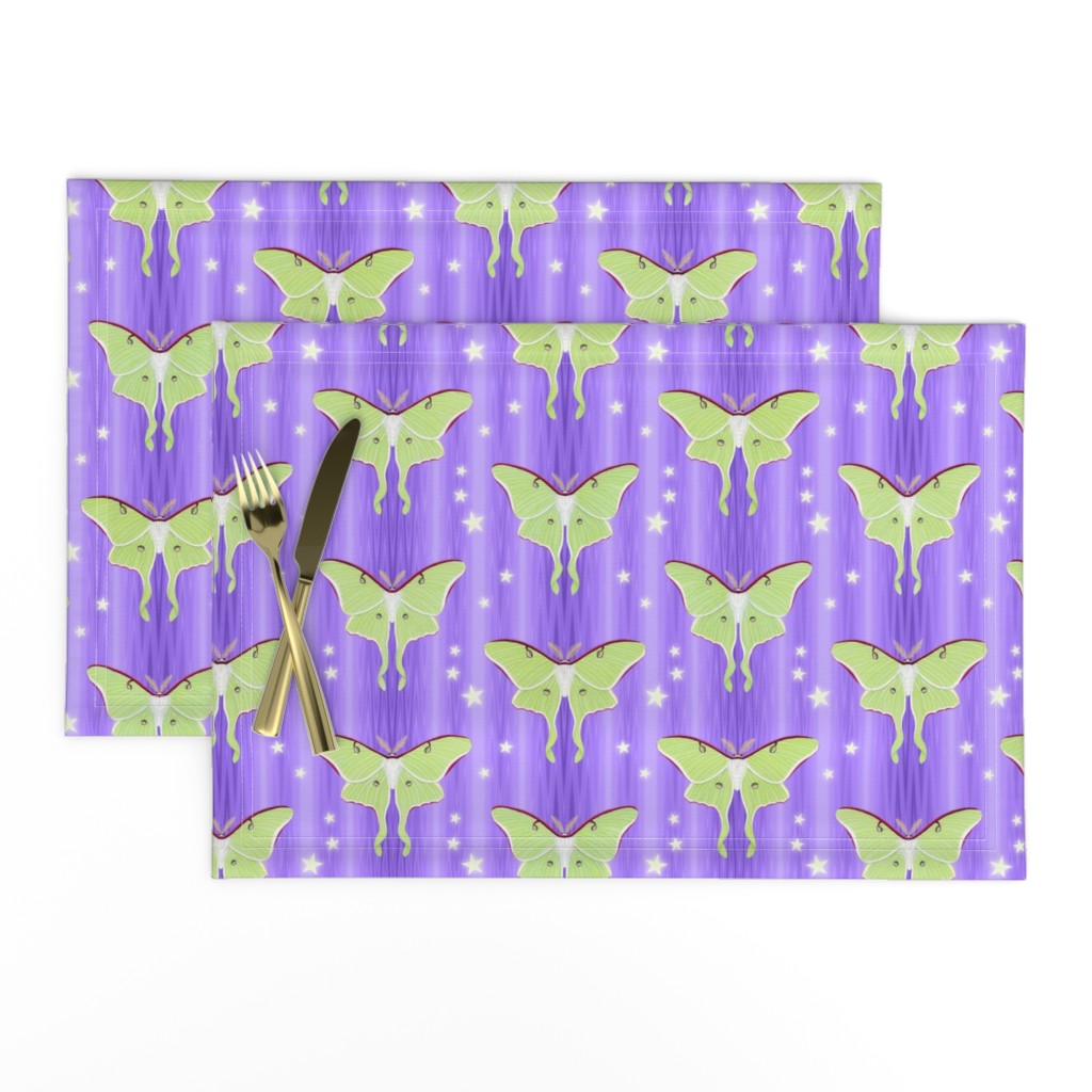 luna moths on violet