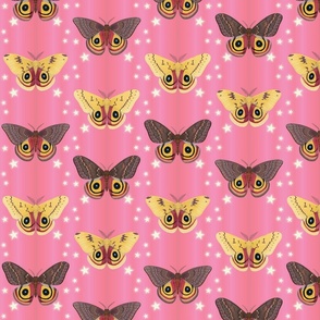 io moths on pink