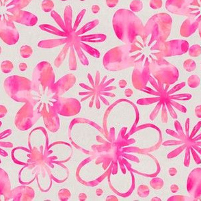Abstract Watercolor Flower Pattern
