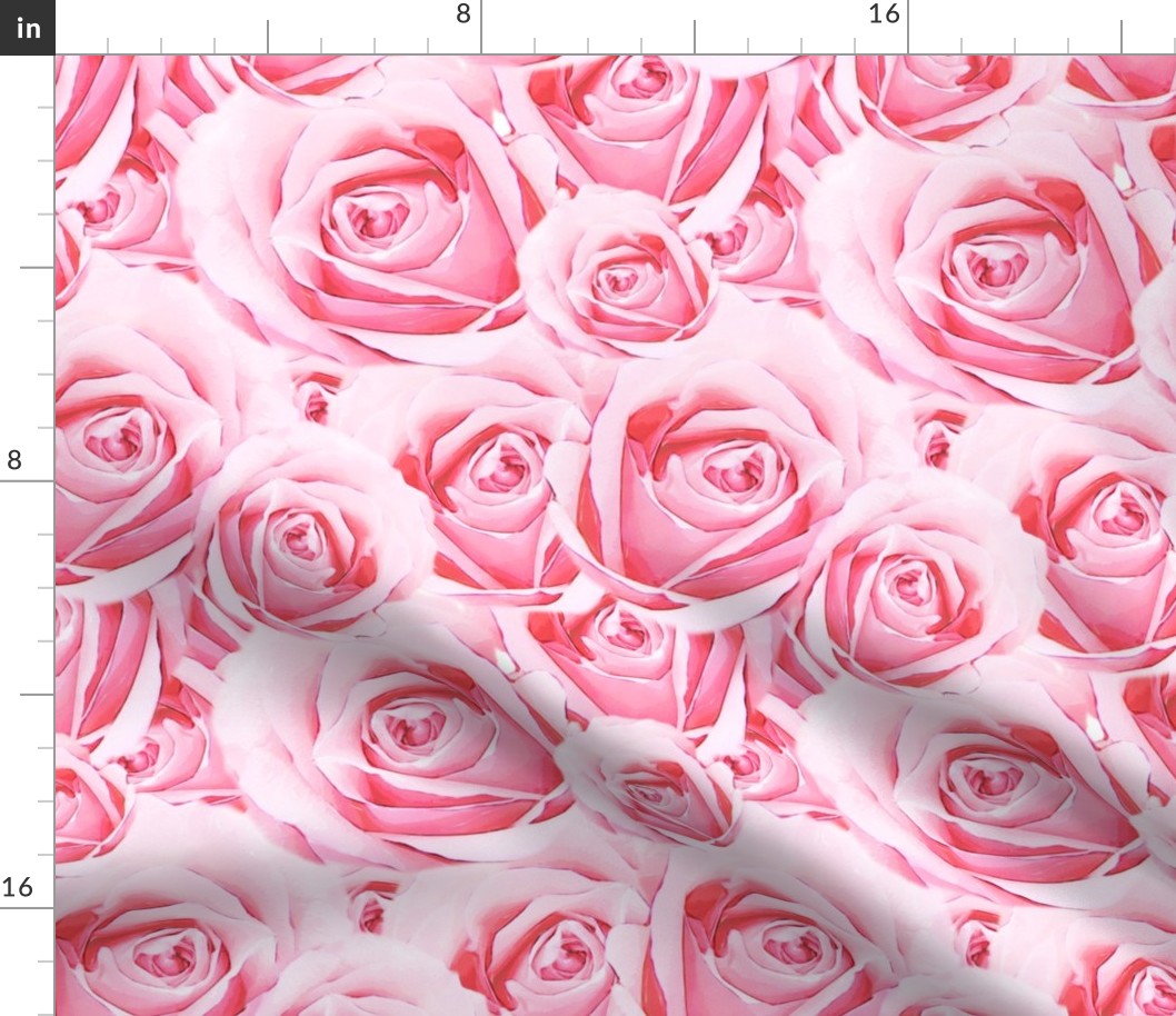 Romantic Pink Rose Pattern
