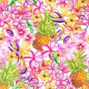 Tropical Watercolor Pattern