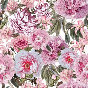 Vintage Pink Flower Pattern