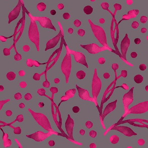 Elegant Pink Leaf Pattern