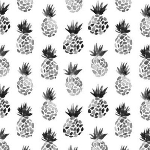 Black pineapples || watercolor scandi pattern