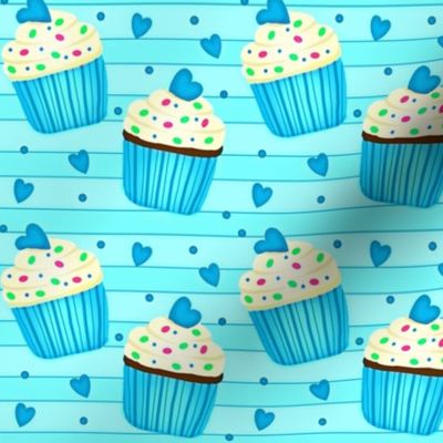 Cup Cakes for my Sweetheart!  blue    