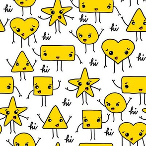 friendly shapes | yellow
