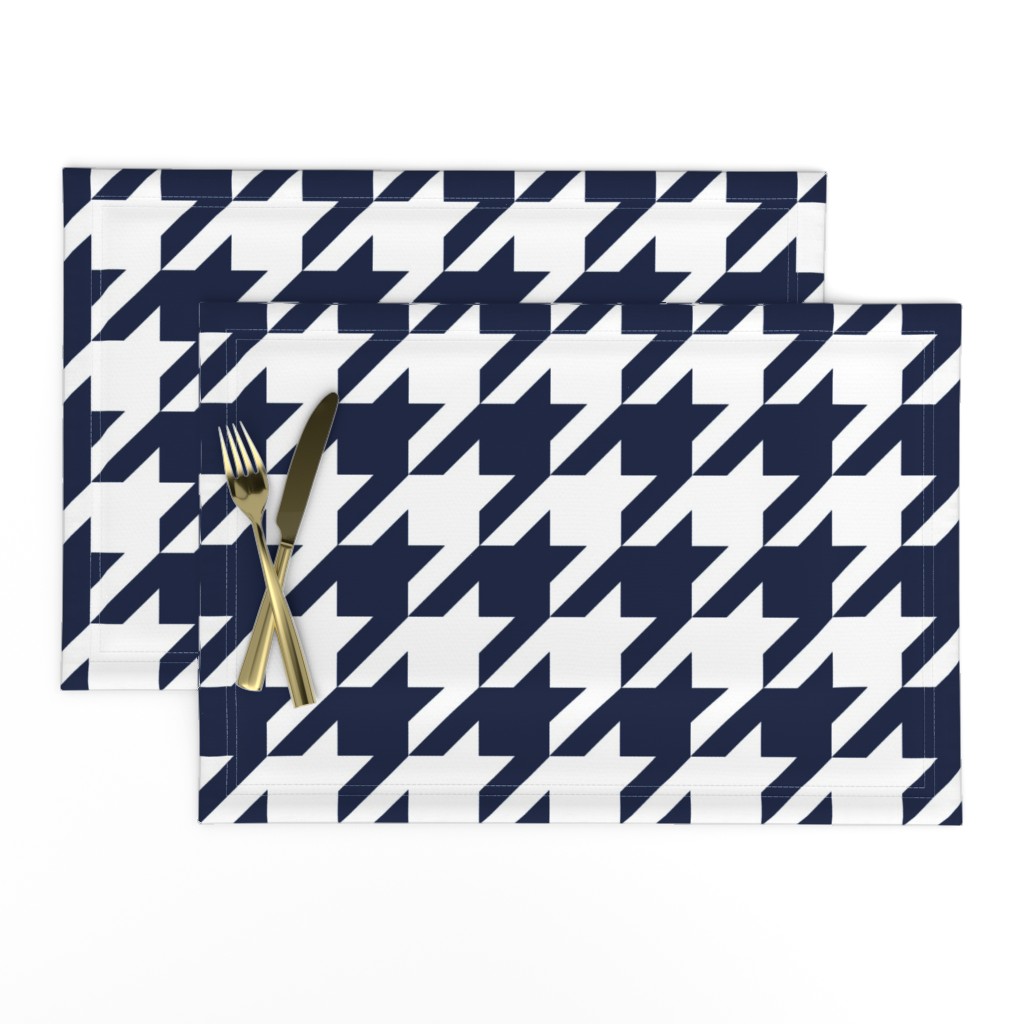 Houndstooth Check // Navy & White ((Medium))