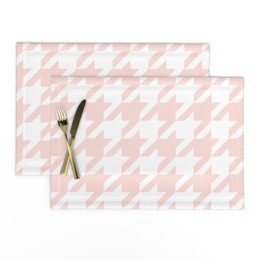 Houndstooth Check // Lt. Peachy Pink  & White ((Medium))