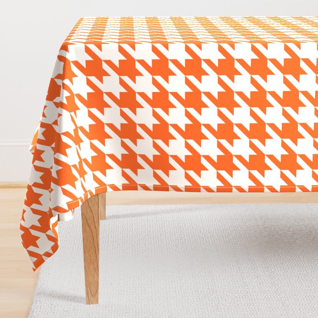Houndstooth Check // Orange  & White ((Medium))