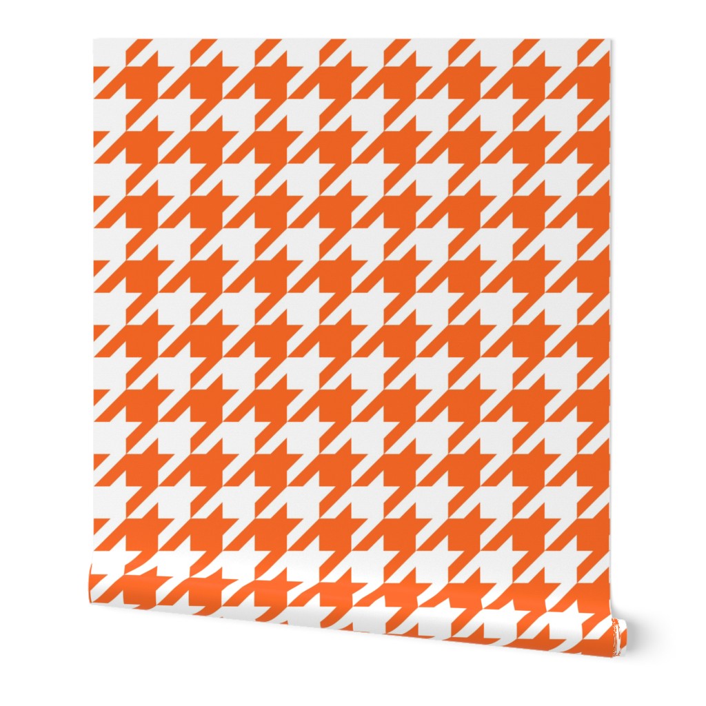 Houndstooth Check // Orange  & White ((Medium))