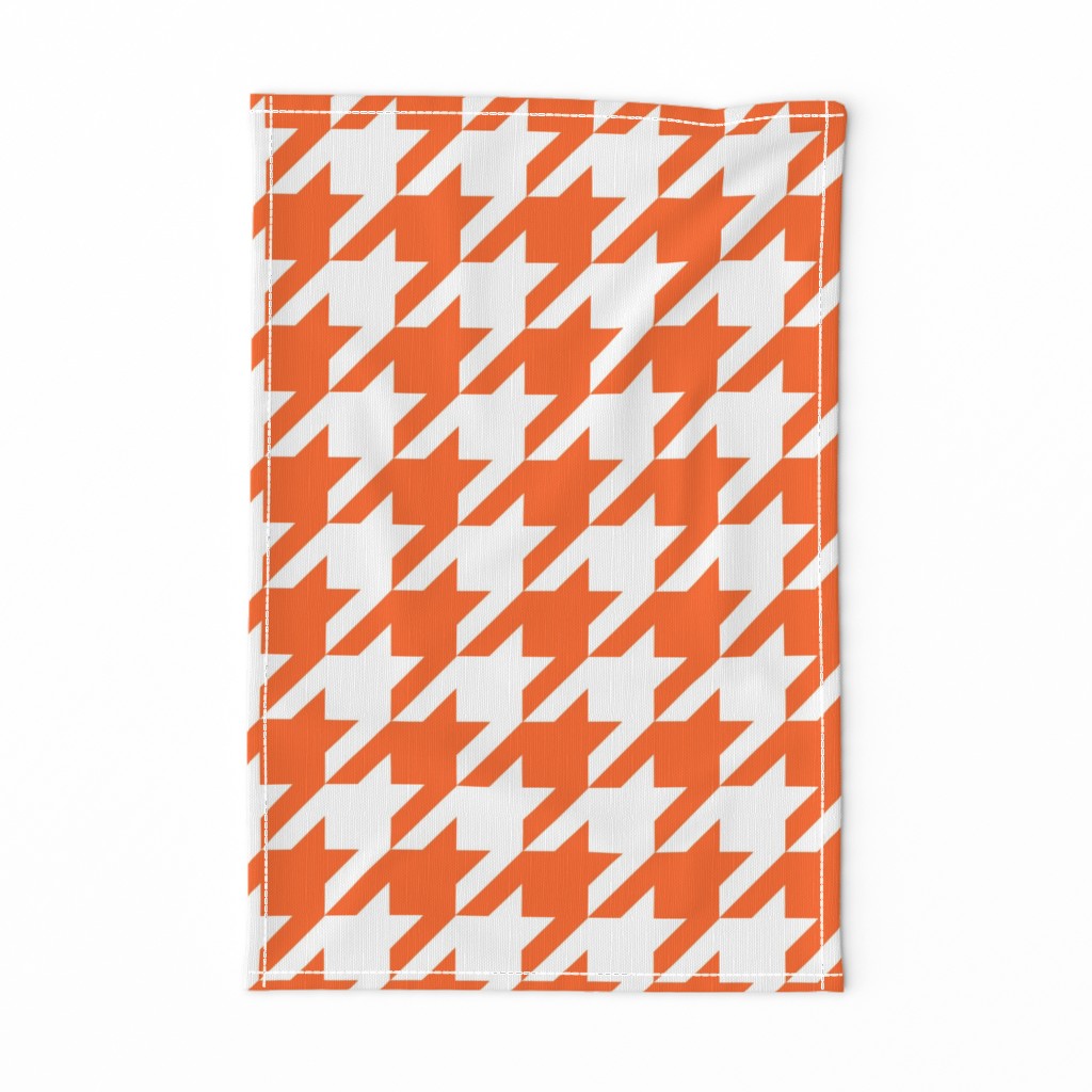 Houndstooth Check // Orange  & White ((Medium))