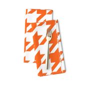 Houndstooth Check // Orange  & White ((Medium))