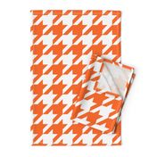 Houndstooth Check // Orange  & White ((Medium))