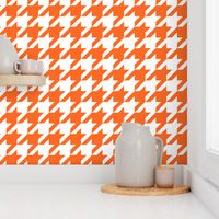 Houndstooth Check // Orange  & White ((Medium))