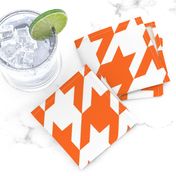 Houndstooth Check // Orange  & White ((Medium))