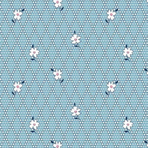 Daisies n Dots Blue