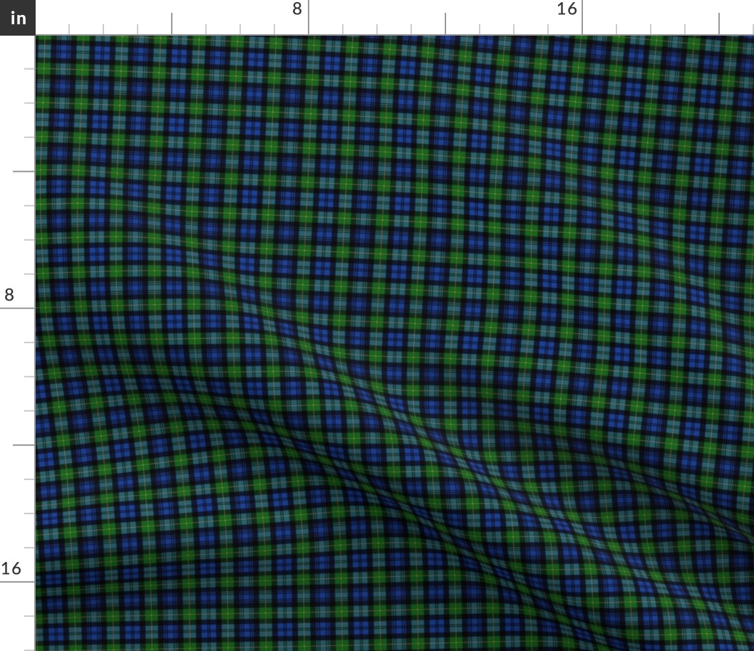 Gordon Highlanders tartan, 2" no-twill blend, modern colors