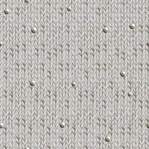 Grey knitted fabric