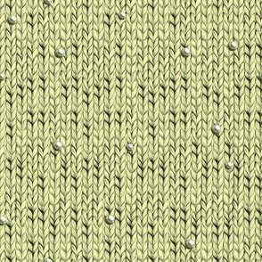 Yellow knitted fabric