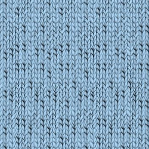 Blue knitted fabric