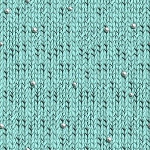 Mint knitted fabric