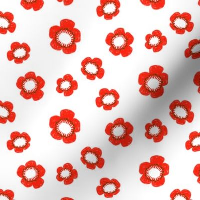 Simple Red and White Floral