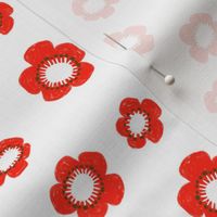 Simple Red and White Floral