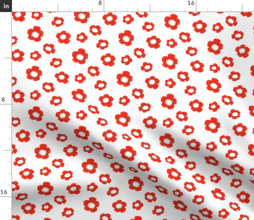 Simple Red and White Floral