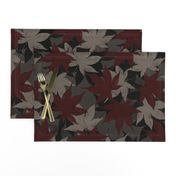 Japanese Maple Leaf in Red/Gray/Black