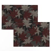 Japanese Maple Leaf in Red/Gray/Black