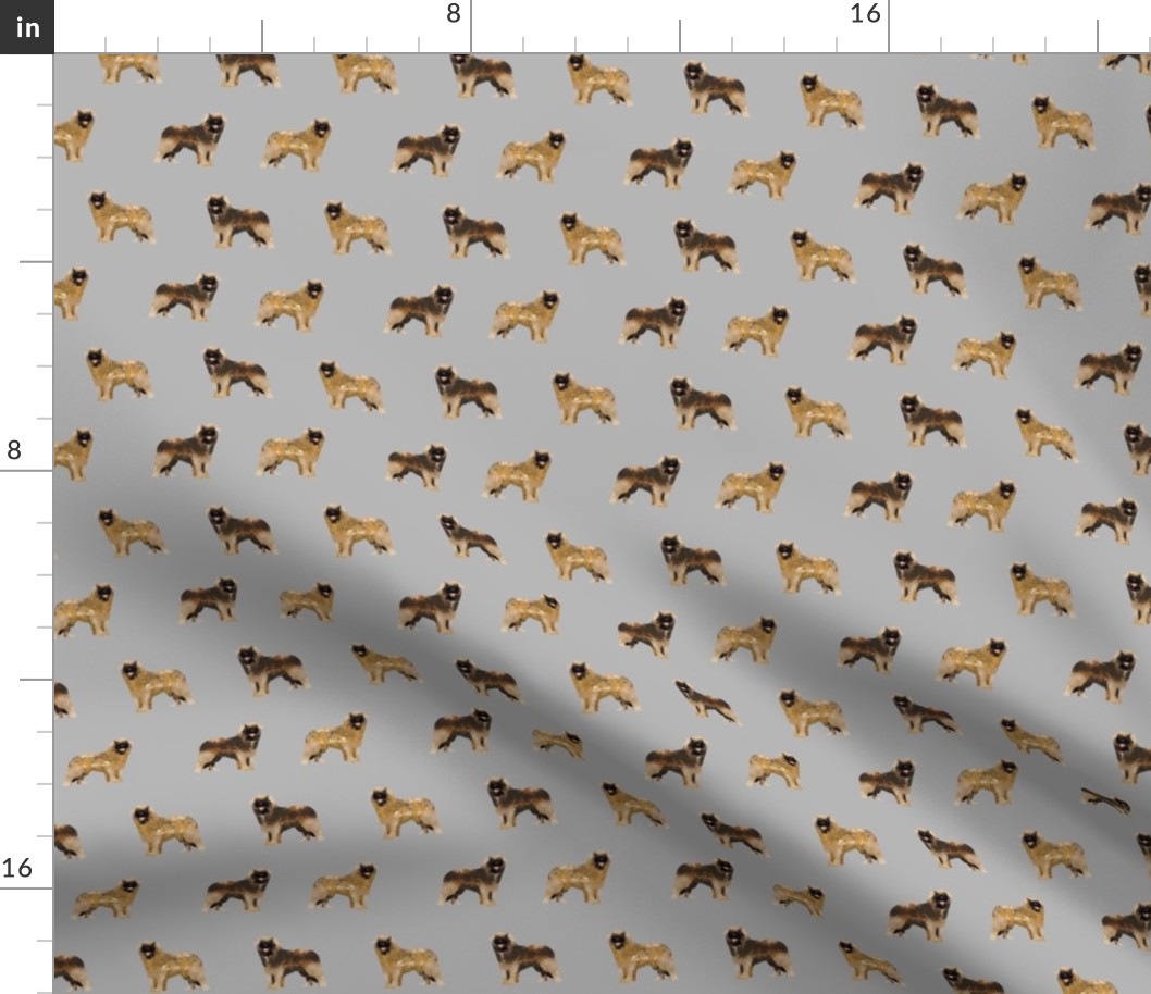 leonberger dog fabric // pet dog fabric, pet friendly fabric, dog breeds fabric, dog design, cute dog - grey