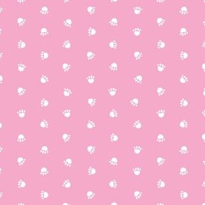 pink paw print, paw print fabric, dog paw, paw design, cute paws, cute dog, dog design - pink