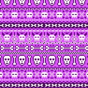 fair isle skulls purple