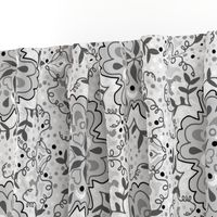 Gray Scale Floral Damask