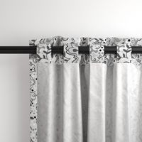Gray Scale Floral Damask