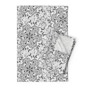 Gray Scale Floral Damask