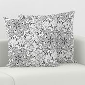 Gray Scale Floral Damask