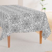 Gray Scale Floral Damask