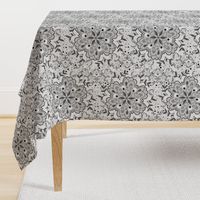 Gray Scale Floral Damask