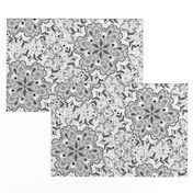 Gray Scale Floral Damask