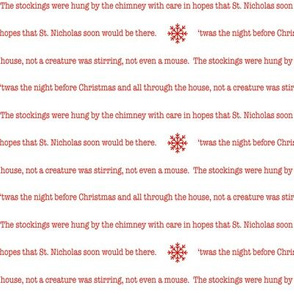 night before christmas fabric - christmas fabric, holiday fabric - red text