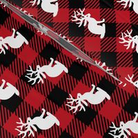 Jackalope Red Buffalo Plaid