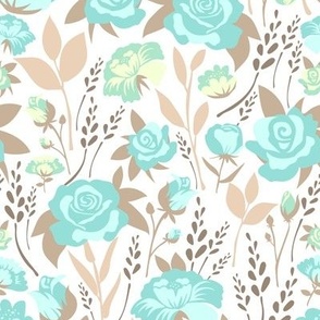 Hand-Drawn Spring Flower Pastel Teal-01