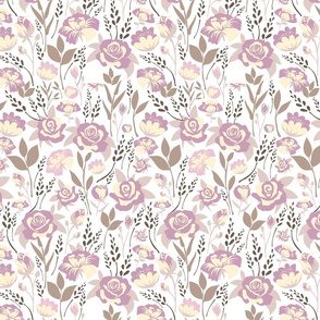 Spring Blossom Floral Pastel Purple