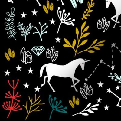 Magical Unicorn and Star Constellations