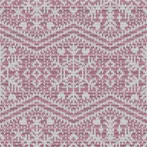 Fair Isle Snowflakes Pink