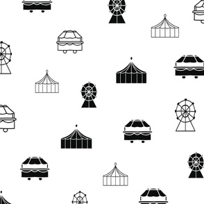 Black and White Carnival Pattern