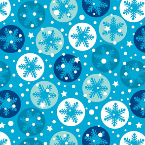 Blue Snowflakes Small