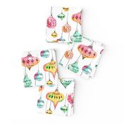 Watercolor Christmas Ornaments